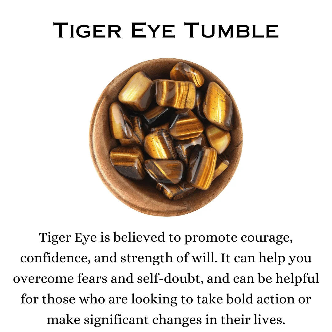 Tiger Eye Tumble Stone Pack of 5 (Protection & Grounding)