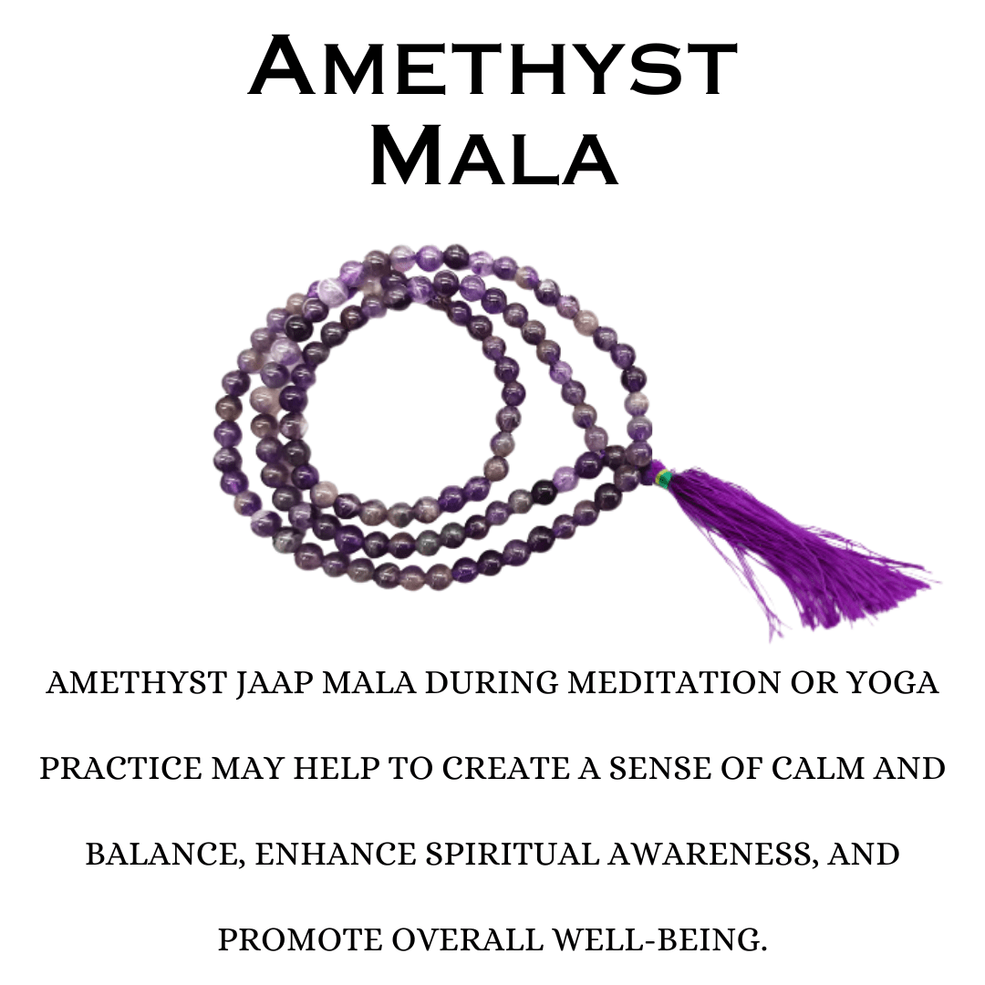 Amethyst Jaap Mala 108 Beads (Anxiety & Stress Relief)