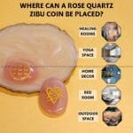 Rose Quartz Crystal Zibu Coin (Attracting Romantic Love)