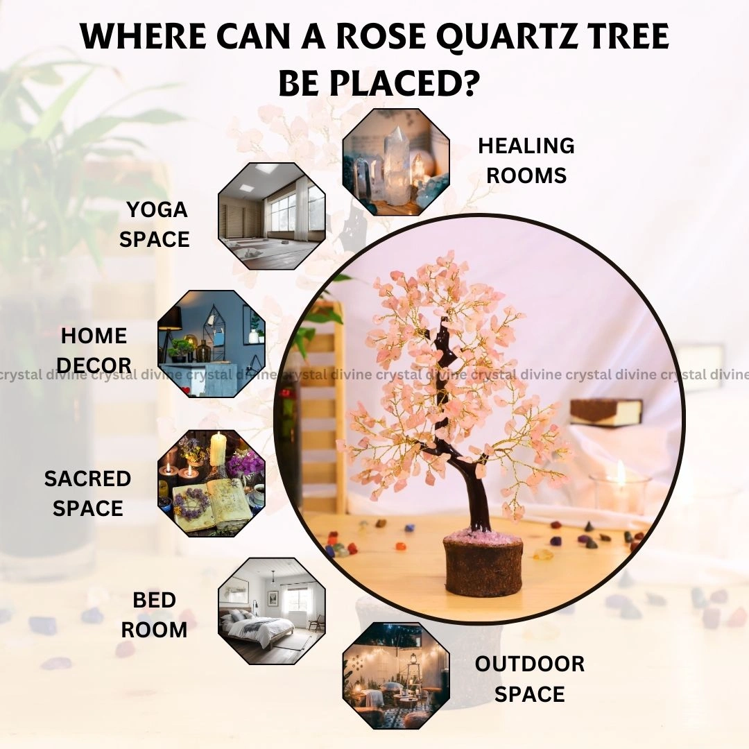 Rose Quartz Crystal Tree 300 Beads (Love & Relationships)