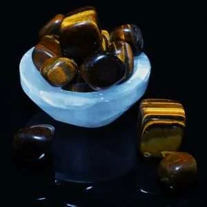 Tiger Eye Tumble Stone Pack of 5 (Protection & Grounding)