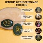 Green Jade Crystal Zibu Coin (Spiritual Connection & Manifestation)