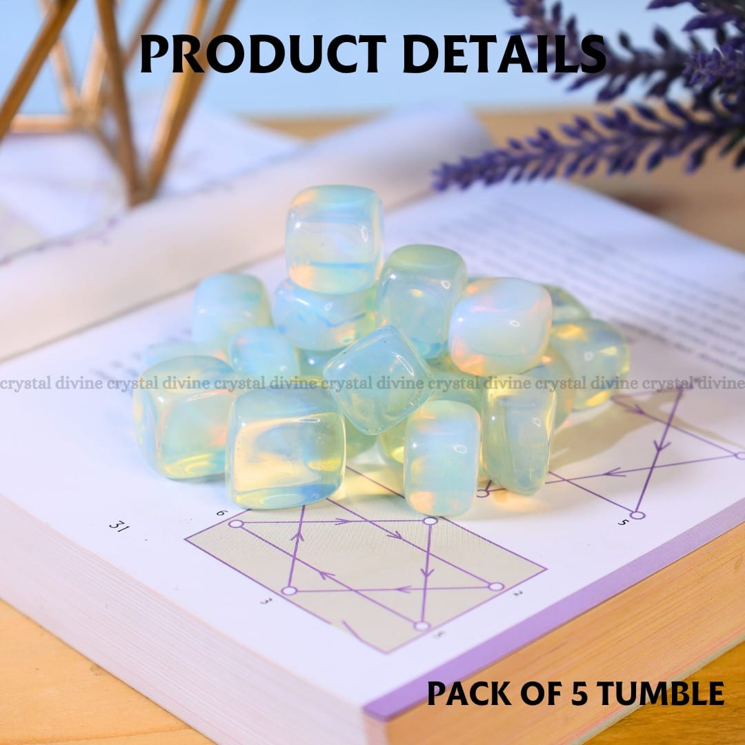 Opalite Tumble Stone Pack of 5  (Positive Energy)
