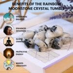 Rainbow Moonstone Tumble Stone Pack of 5 (Calming & Stress Reduction)
