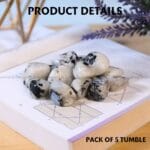 Rainbow Moonstone Tumble Stone Pack of 5 (Calming & Stress Reduction)