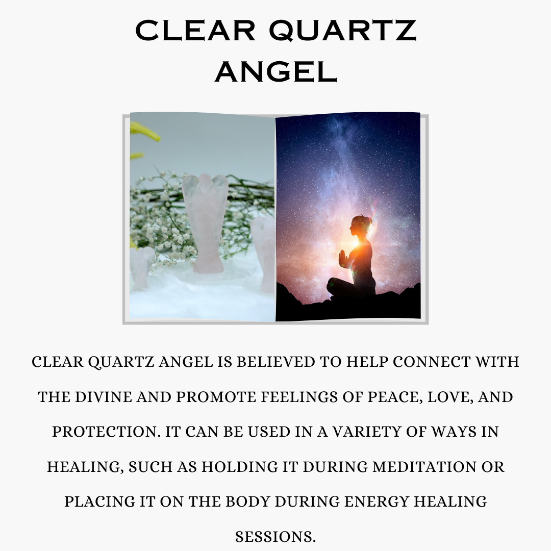 Clear Quartz Crystal Angel (Clarity & Focus)