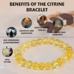 Citrine Crystal Bracelet - 8 MM (Confidence & Self-Esteem)