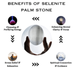 Selenite Crystal Palm Stone (Cleansing & Purification)