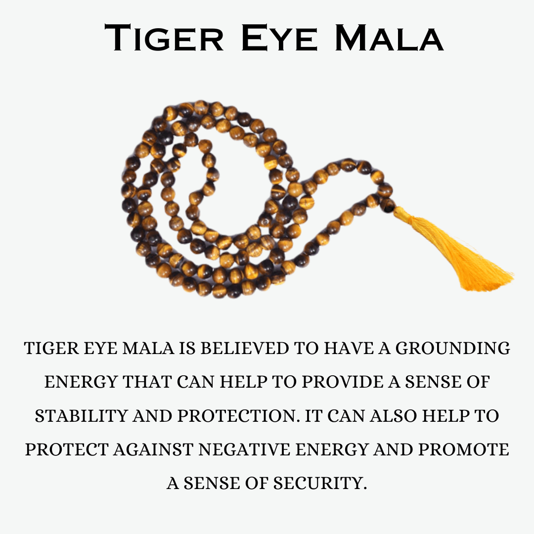 Tiger Eye Jaap Mala 108 Beads (Confidence & Courage)