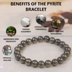 Pyrite Crystal Bracelet - 8 MM (Energy & Vitality)