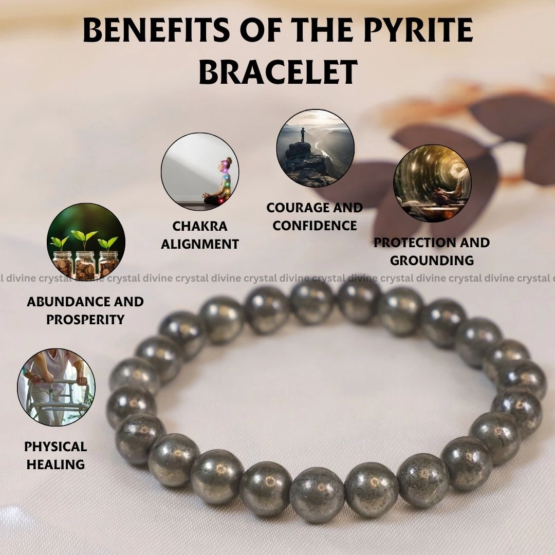 Pyrite Crystal Bracelet - 8 MM