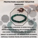 Green Jade Crystal Bracelet - 8 MM (Calming & balancing)