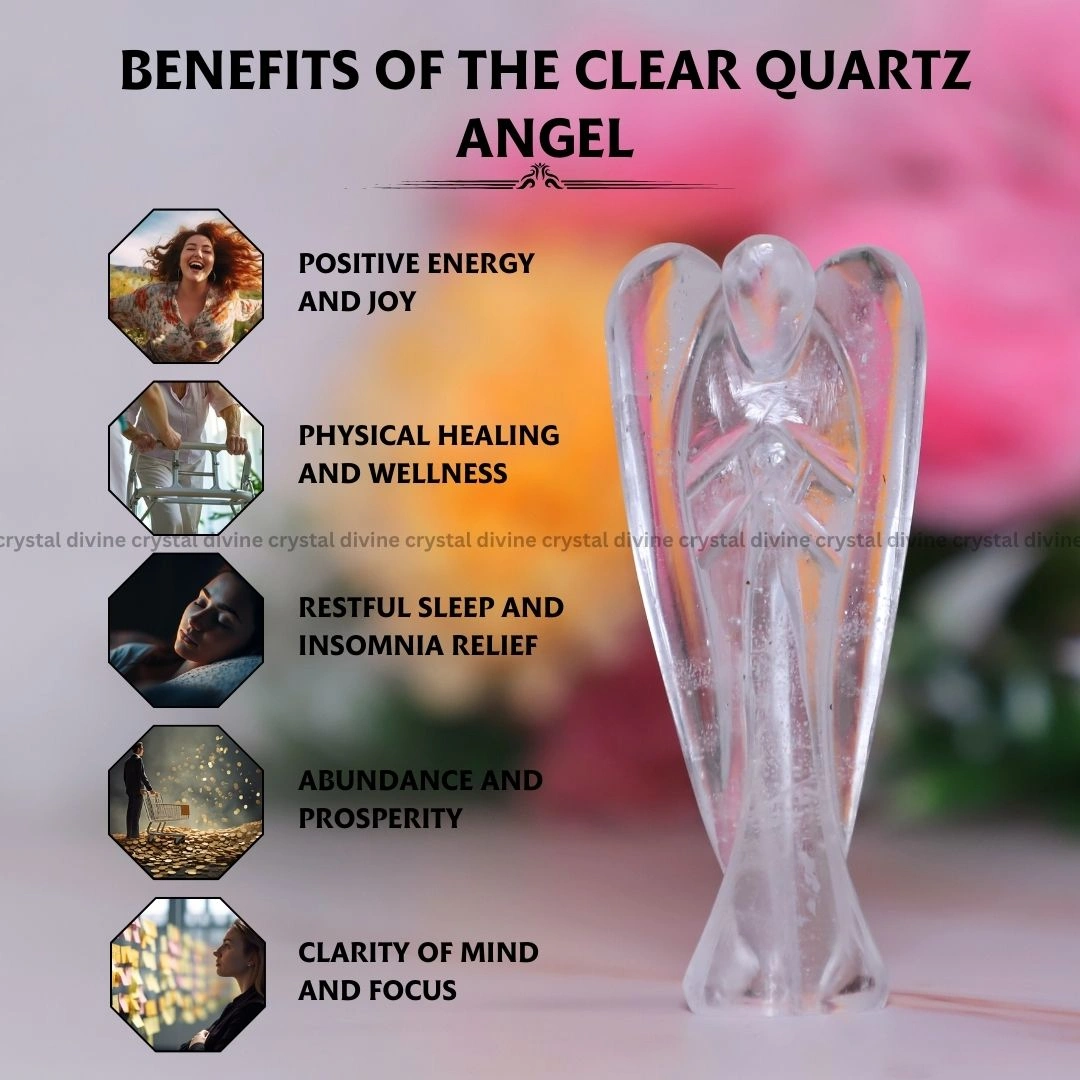 Clear Quartz Crystal Angel (Clarity & Focus)