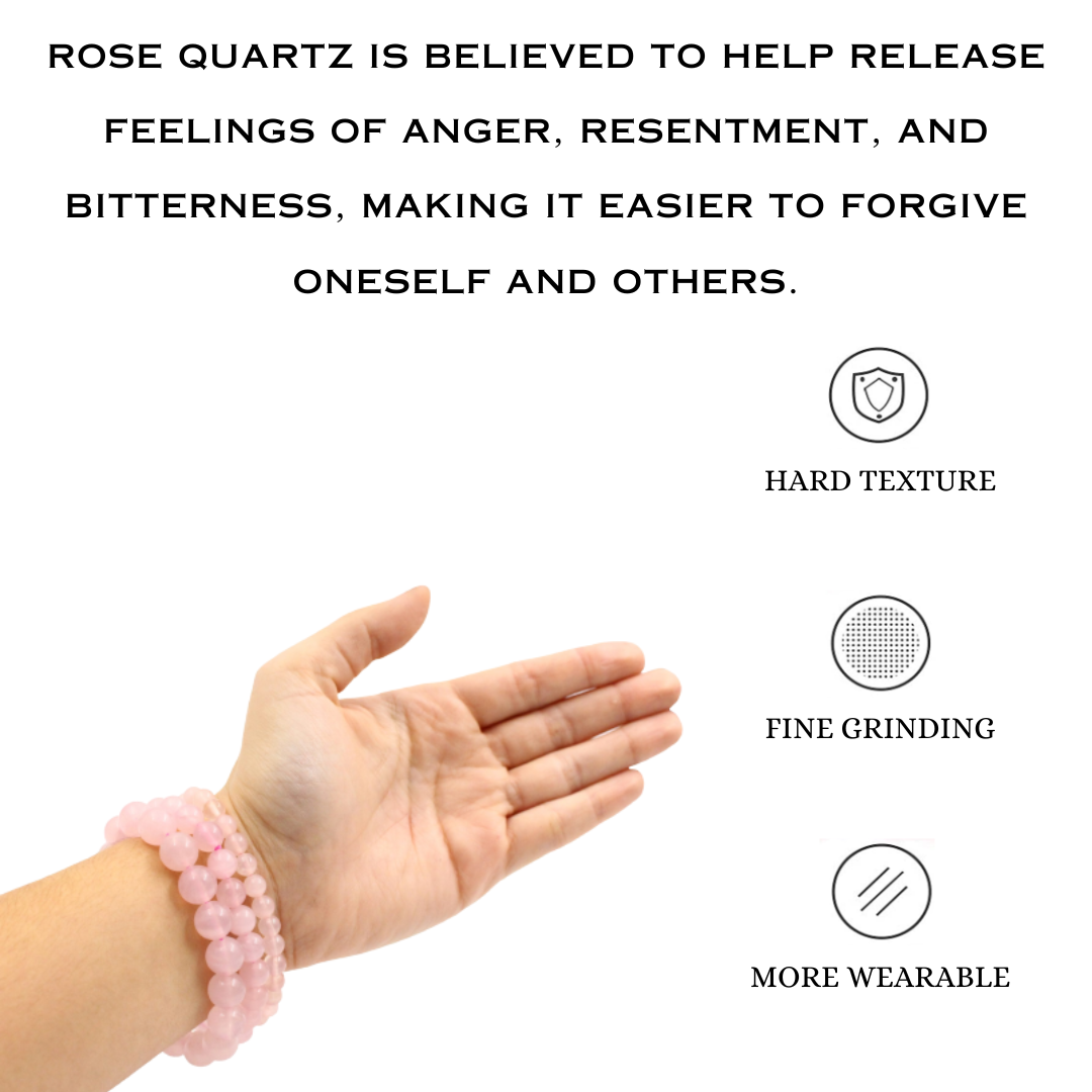 TBalance CANCER Rose Quartz Crystal Healing Bracelet - Rose | Garmentory