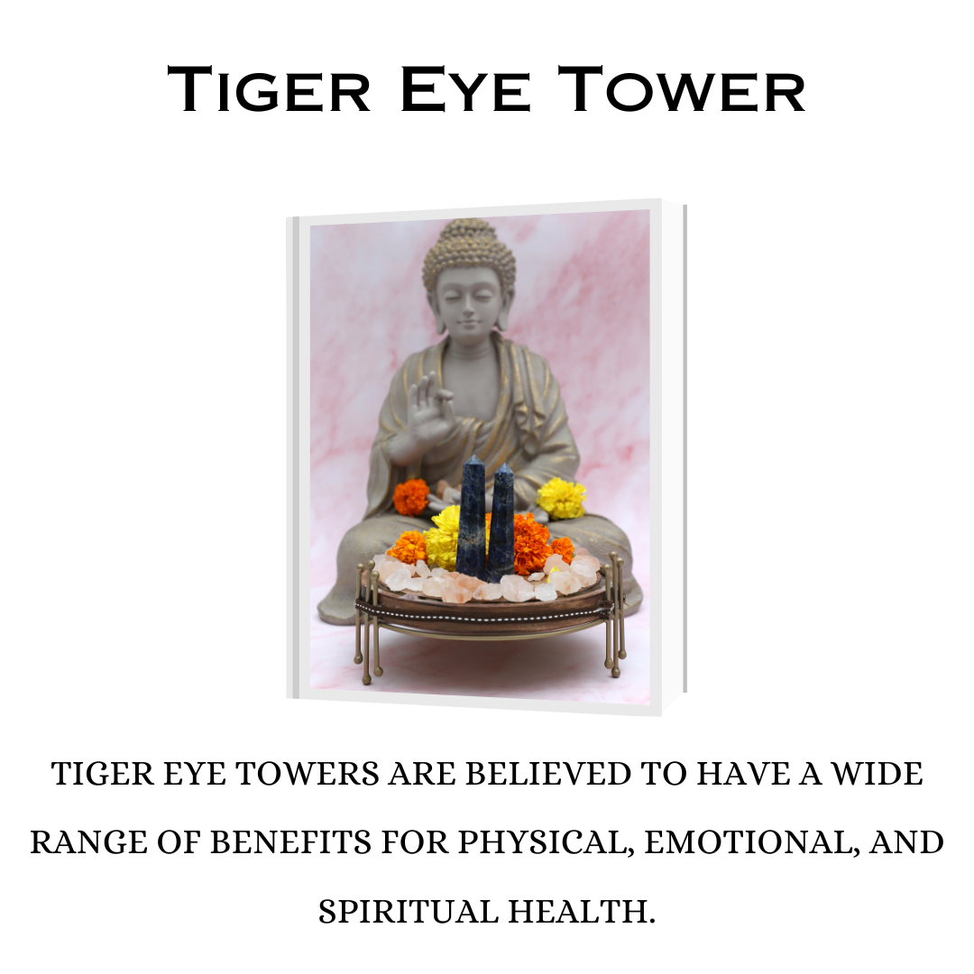 Tiger Eye Crystal Tower  - 70 - 100 grams  (Confidence & Courage)