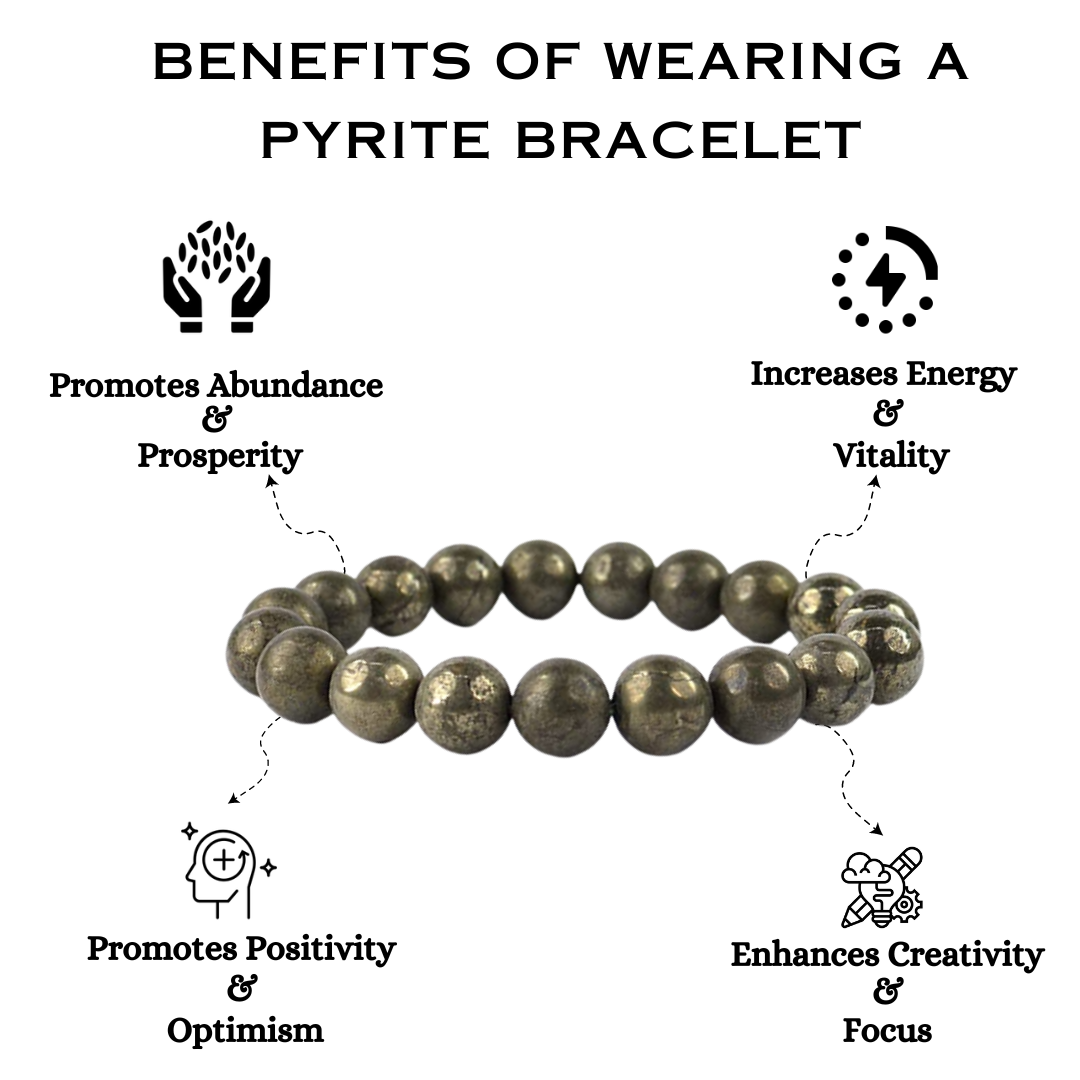 Pyrite Bracelet - 8 MM (Energy & Vitality)