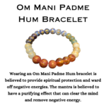 Om Mani Padma Bracelet - 8 MM (Mindfulness & Focus)