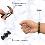 Black Tourmaline Bracelet - 8 MM (Grounding & Balance)
