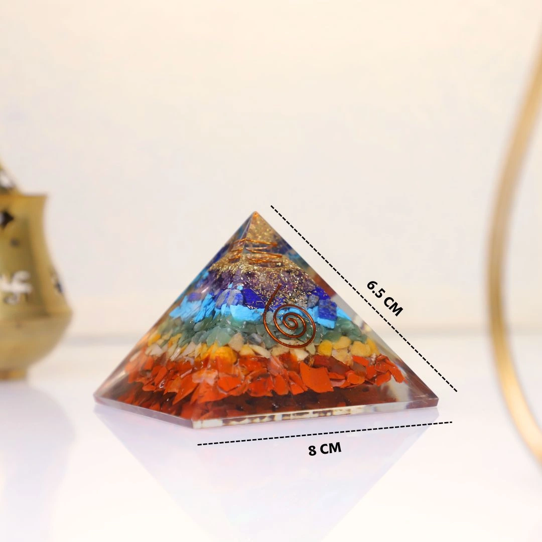 Seven Chakra Crystal Pyramid (Chakra Balancing & Energy Cleansing)