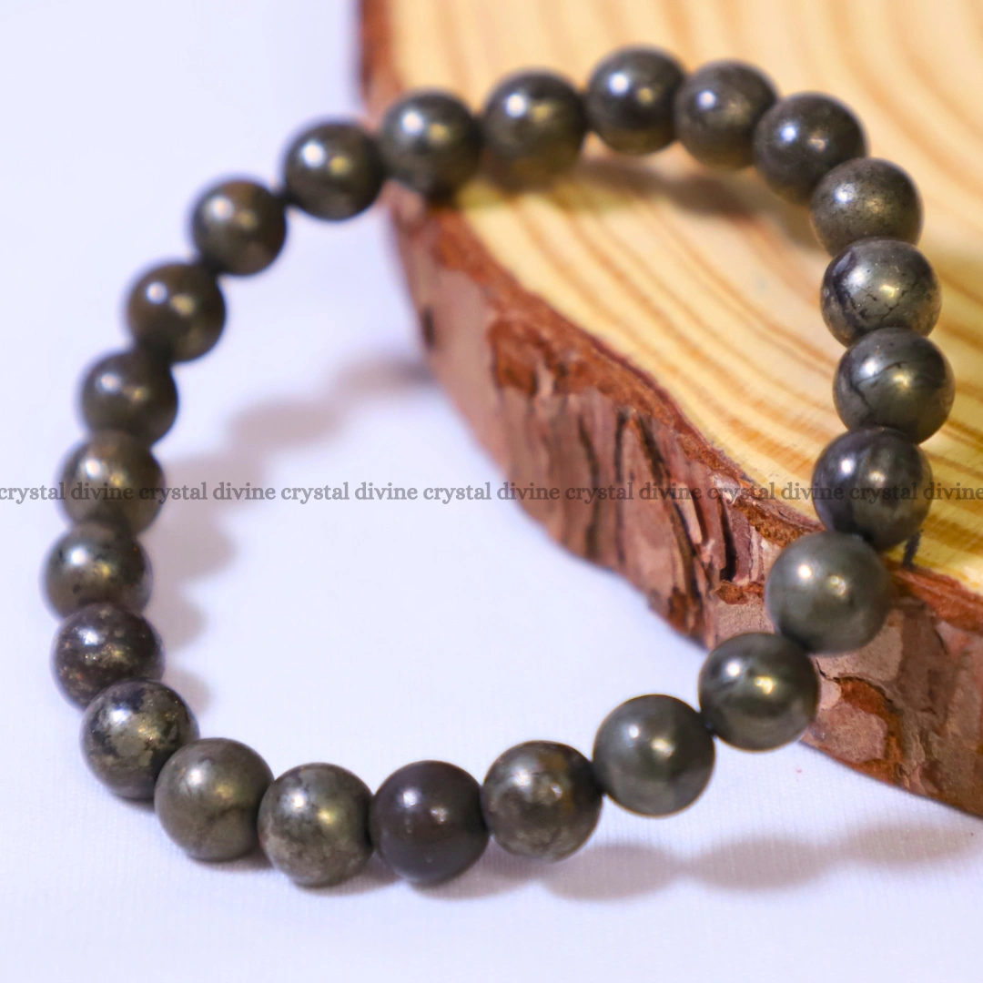 Pyrite Crystal Bracelet - 8 MM (Money Attraction & Wealth)