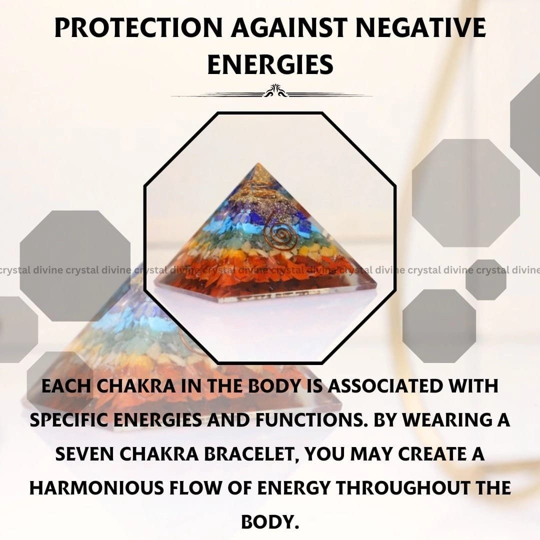 Seven Chakra Crystal Pyramid (Chakra Balancing & Energy Cleansing)