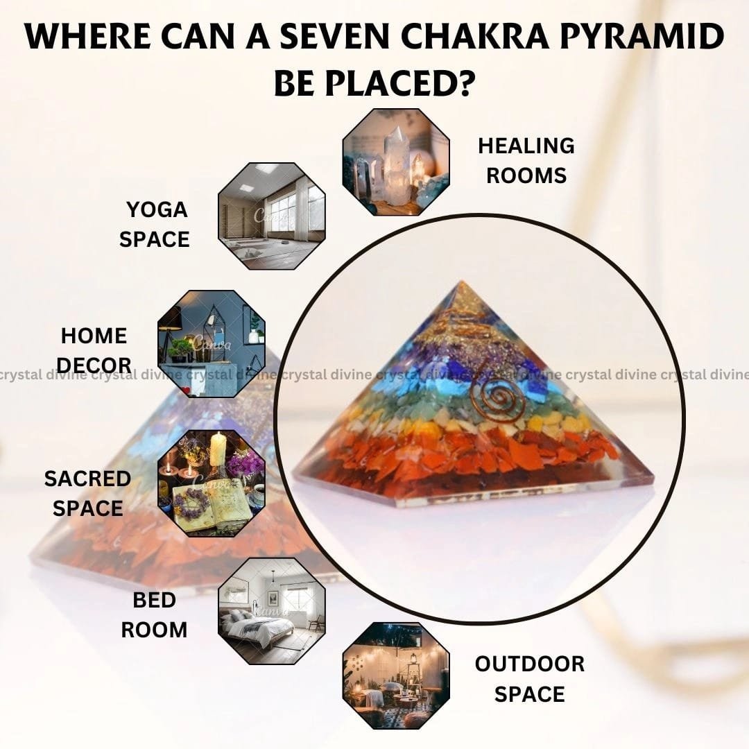 Seven Chakra Crystal Pyramid (Chakra Balancing & Energy Cleansing)
