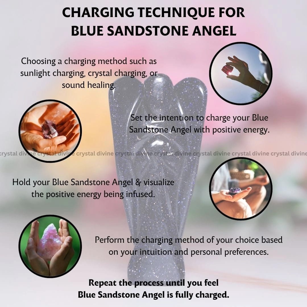 Blue Sandstone Crystal Angel (Communication & Clarity)