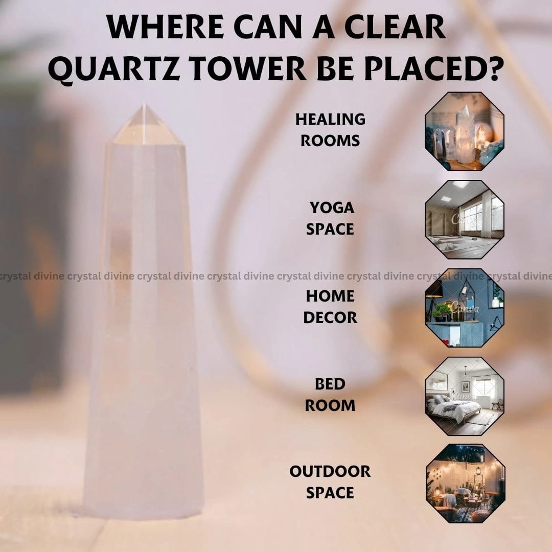 Clear Quartz Crystal Tower - 70 - 100 grams (Amplification of energy)
