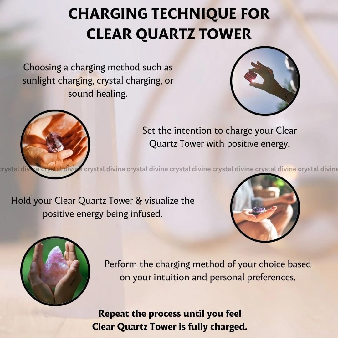 Clear Quartz Crystal Tower - 70 - 100 grams (Amplification of energy)