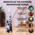 Rainbow Moonstone Crystal Tower - 70 - 100 grams (Intuition & Spiritual connection)