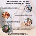 Rainbow Moonstone Crystal Tower - 70 - 100 grams (Intuition & Spiritual connection)