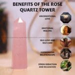 Rose Quartz Crystal Tower  - 70 - 100 grams (Love & Compassion)
