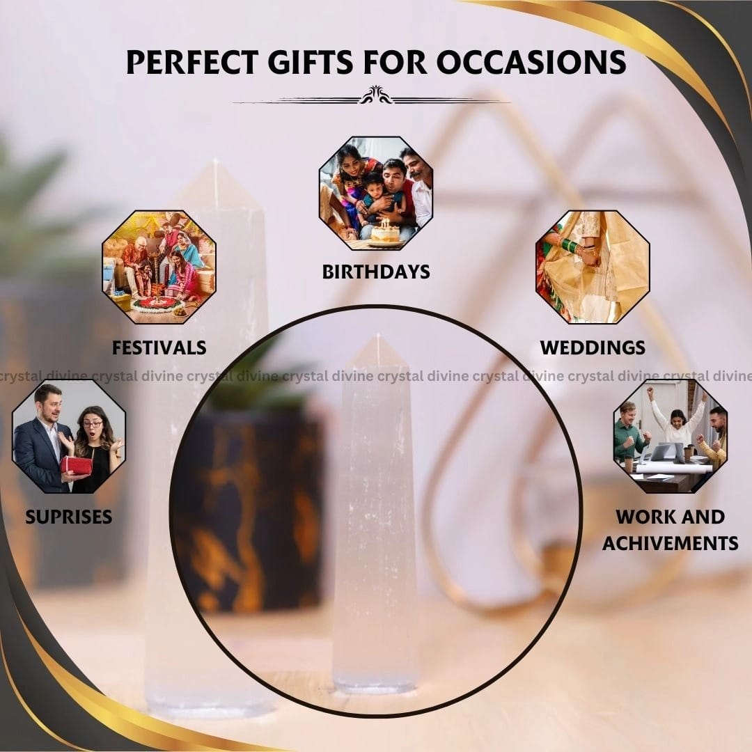 Selenite Crystal Tower - 70 - 100 grams  (Cleansing & Purification)