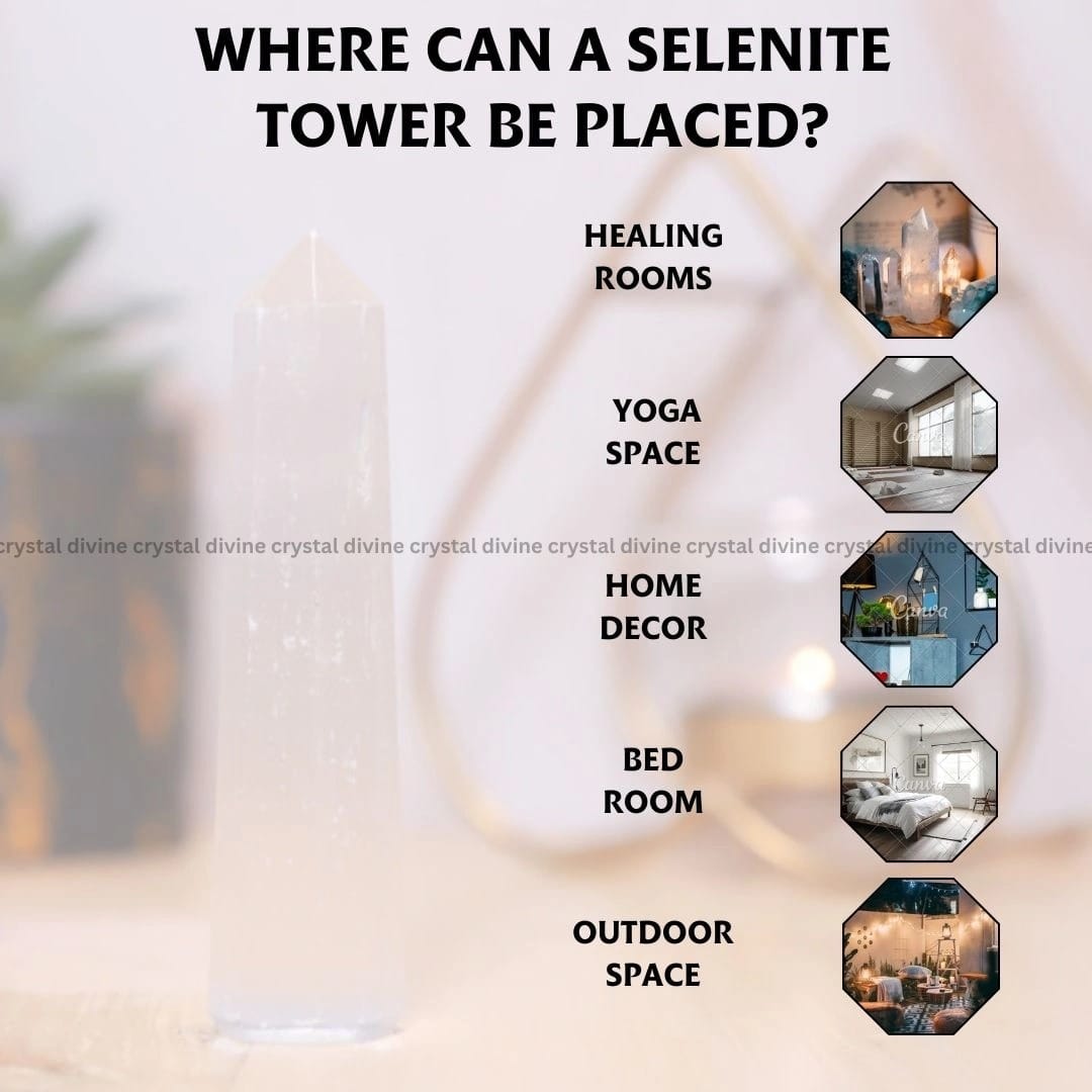 Selenite Crystal Tower - 70 - 100 grams  (Cleansing & Purification)