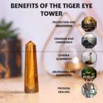 Tiger Eye Crystal Tower - 70 - 100 grams (Confidence & Courage)