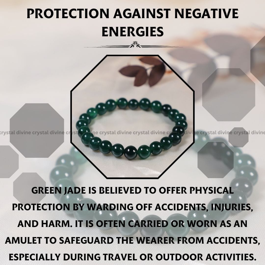 Green Jade Crystal Bracelet - 8 MM (Calming & balancing)