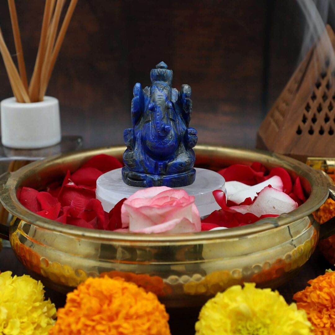 Lapis Lazuli Ganesha (Enhancing intuition & spiritual awareness)