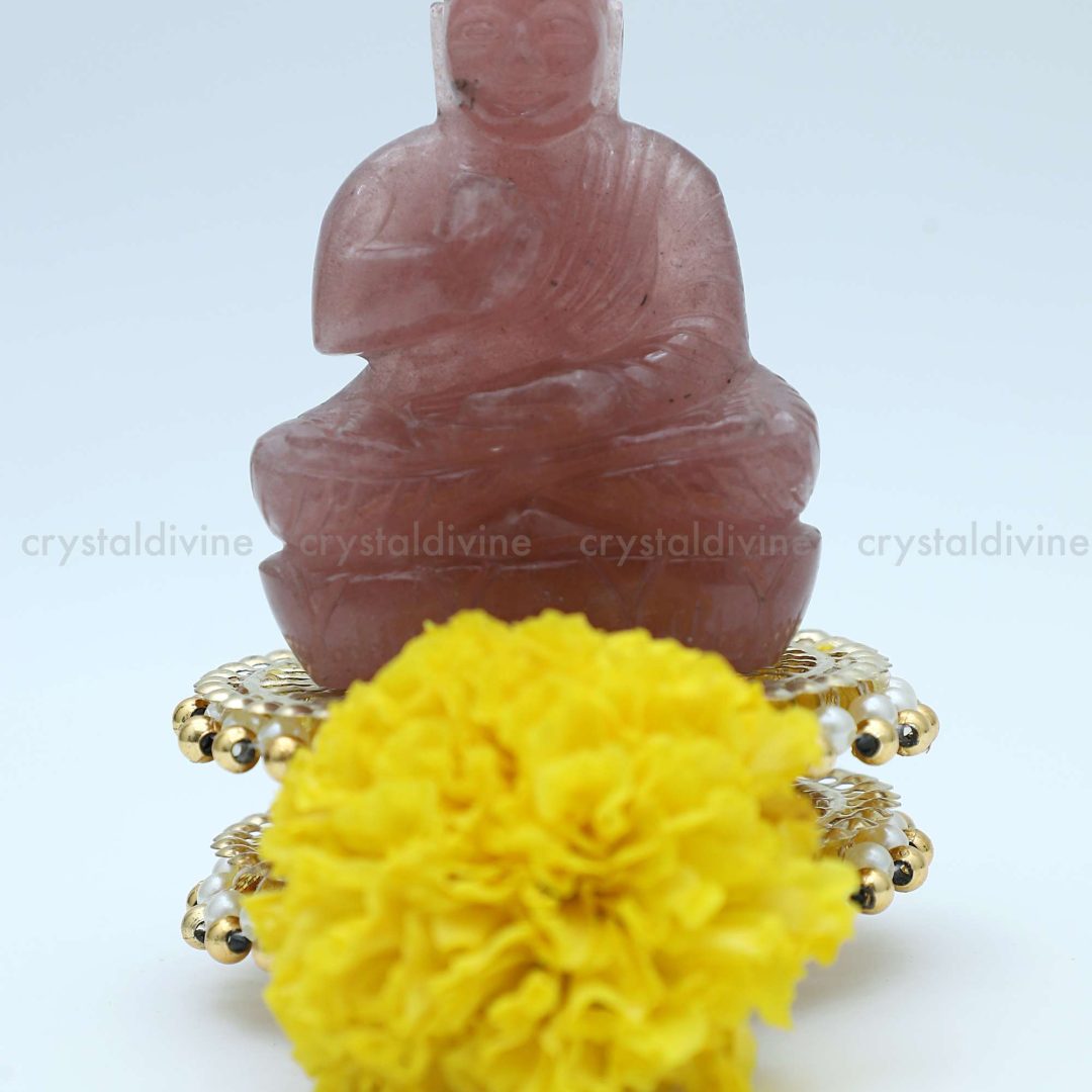 Strawberry Quartz Buddha (Inner peace & Creativity)