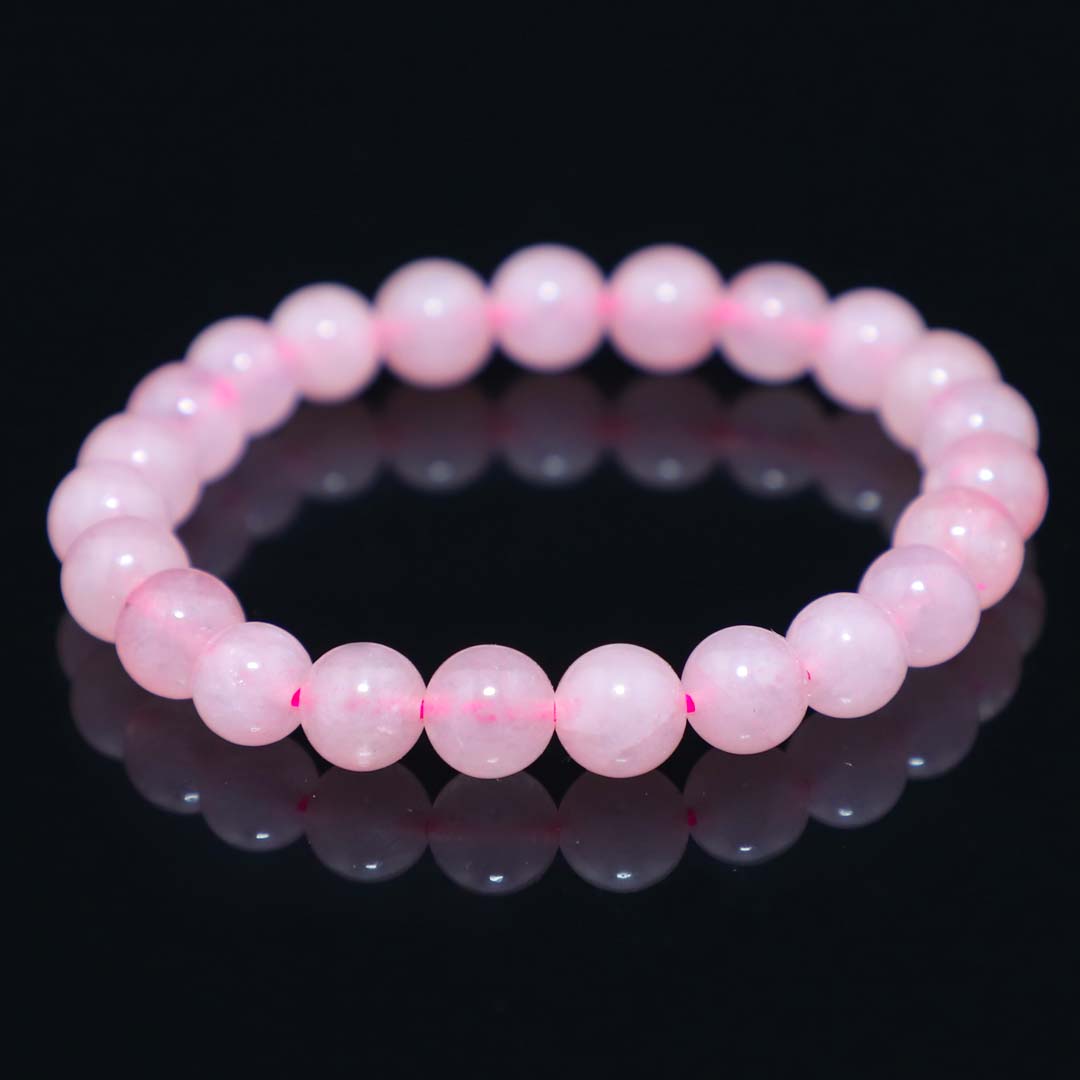 Rose Quartz Gemstone Bracelet Set for Positive Vibes