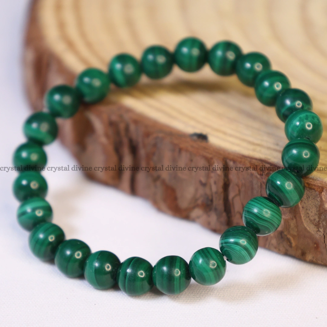 Malachite Crystal Bracelet - 8 MM