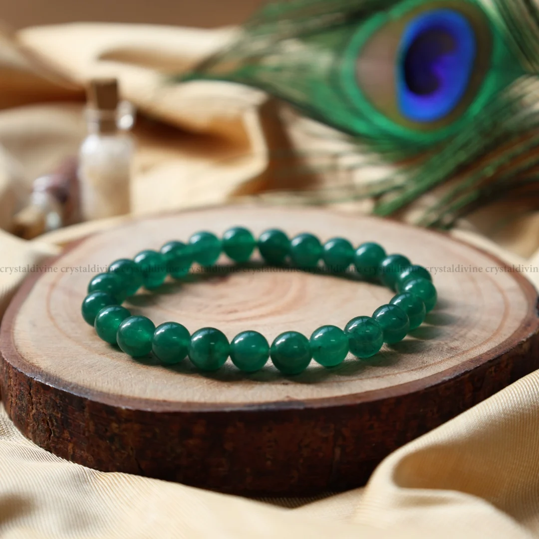 Green Jade Crystal Bracelet - 8 MM