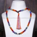 Seven Chakra Crystal Jaap Mala 108 Bead's (Chakra Balancing & Aligning Chakras)