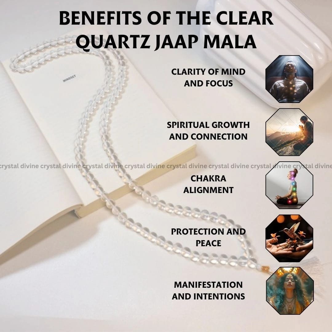Clear Quartz Crystal Jaap Mala