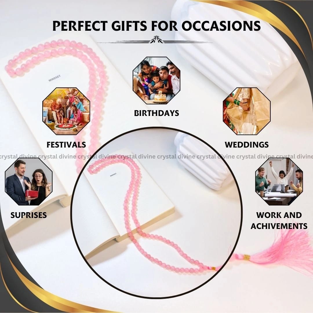 Rose Quartz Jaap Mala 108 Beads (Self Love & Self Acceptance)