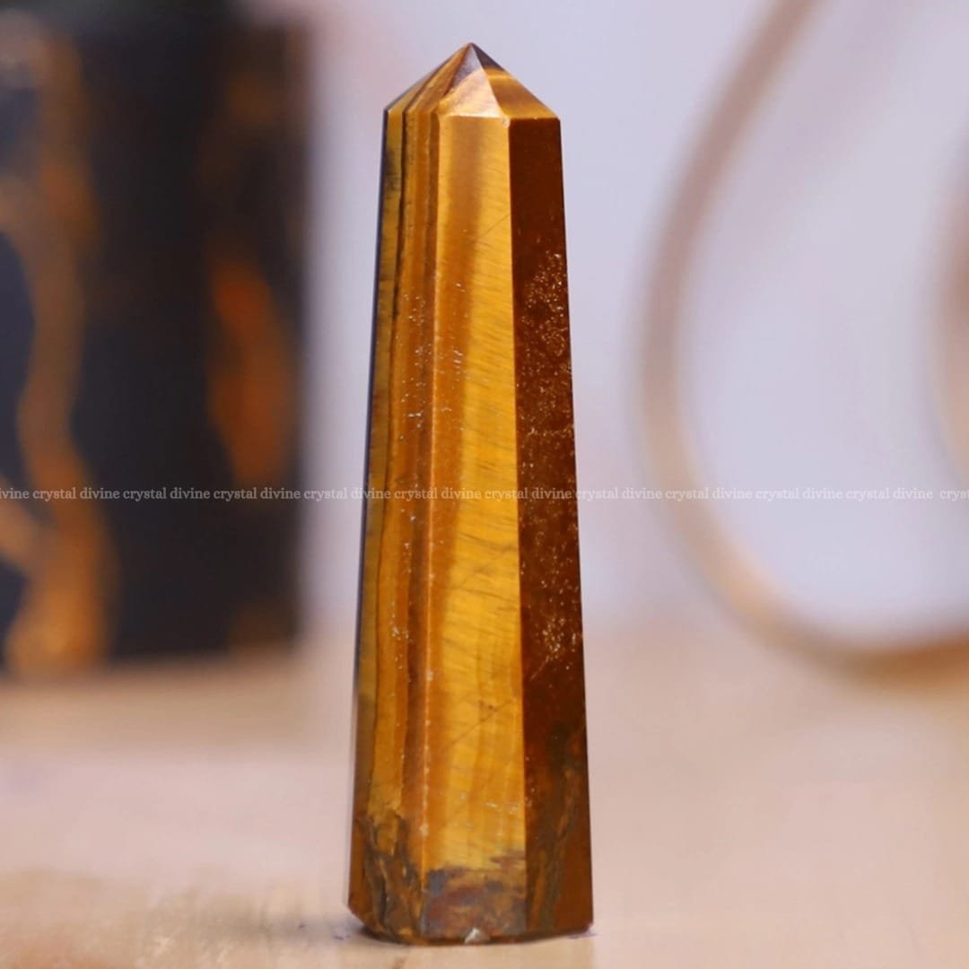 Tiger Eye Crystal Tower  - 70 - 100 grams  (Confidence & Courage)