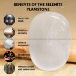 Selenite Crystal Palm Stone (Cleansing & Purification)