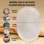 Selenite Crystal Palm Stone (Cleansing & Purification)