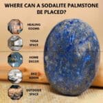 Sodalite Crystal Palm Stone (Enhanced Meditation & Focus)