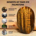 Tiger Eye Crystal Palm Stone (Manifestation & Willpower)