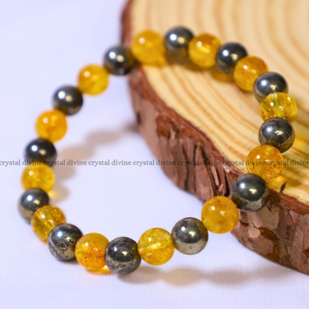 Citrine With Pyrite Bracelet